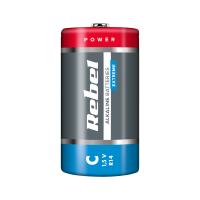 Baterie alkaliczne REBEL EXTREME LR14 2szt/bl.