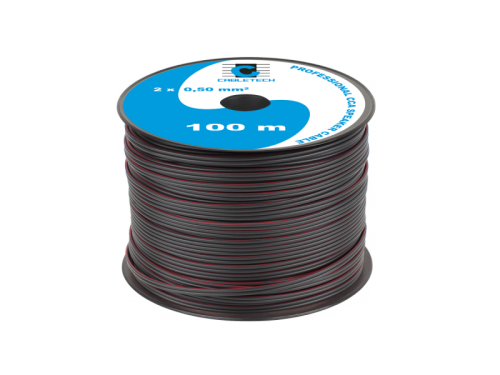 Kabel głośnikowy CCA 0.50mm czarny