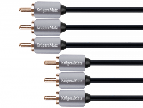 Kabel 3RCA-3RCA component 1.8m Kruger&amp;Matz