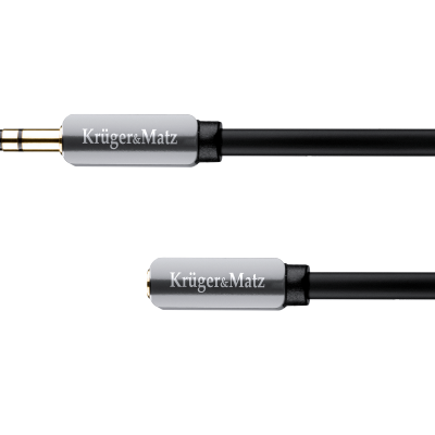 Kabel wtyk   - gniazdo proste  jack 3.5  stereo 1.0m Kruger&amp;Matz