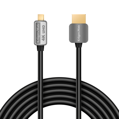 Kabel HDMI - micro HDMI wtyk-wtyk (A-D)  3.0m Kruger&amp;Matz