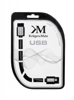Kabel USB - micro USB gniazdo-wtyk 1.0m Kruger&amp;Matz