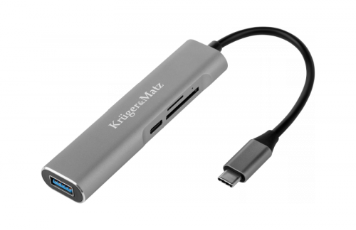 Adapter (HUB) USB typu C na HDMI/USB3.0/SD/MicroSD/C port