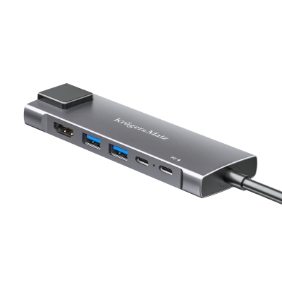Adapter (HUB) USB typu C na HDMI/2x USB3.0/2x USB typu C/RJ45