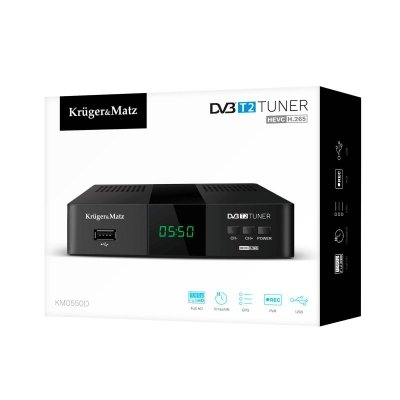 Tuner DVB-T2  H.265 HEVC Kruger&amp;Matz