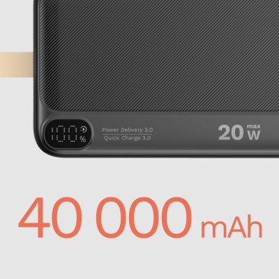 PowerBank Kruger&amp;Matz 40000 mAh Li-ion z funkcją QC oraz PD