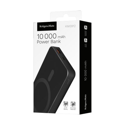 POWERBANK indukcyjny Kruger&amp;Matz 10000 mAh Mag Safe czarny