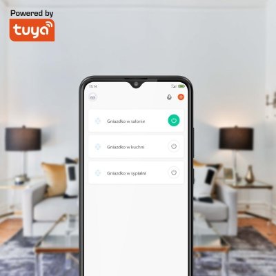 Gniazdo WiFi Kruger&amp;Matz Connect P4 Czarne Tuya