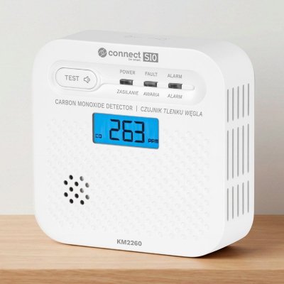 Czujnik czadu, tlenku węgla Kruger&Matz Connect S10 Tuya EN 50921