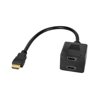 Adapter wtyk HDMI - 2x gniazdo HDMI 20 cm