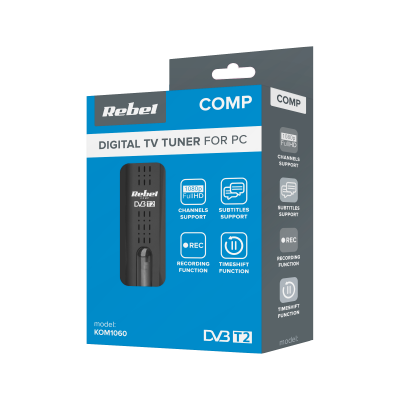 Tuner cyfrowy USB DVB-T2 H.265 HEVC REBEL
