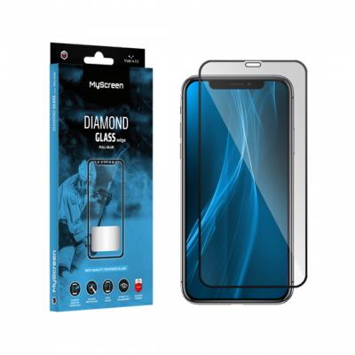 Szkło ochronne MyScreen DIAMOND GLASS LITE edge FULL GLUE czarne Apple iPhone Xs Max/11 Pro Max