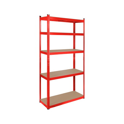 Regał metalowy magazynowy 180x90x40 czerwony Rebel RB-1251R