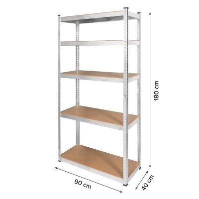 Regał metalowy magazynowy 180x90x40 czerwony Rebel RB-1251R