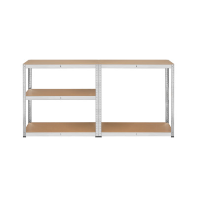 Regał metalowy magazynowy 180x90x40 srebrny Rebel