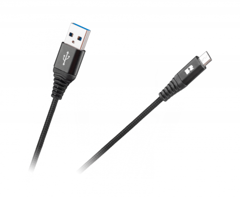 Kabel USB - USB micro REBEL 100 cm czarny