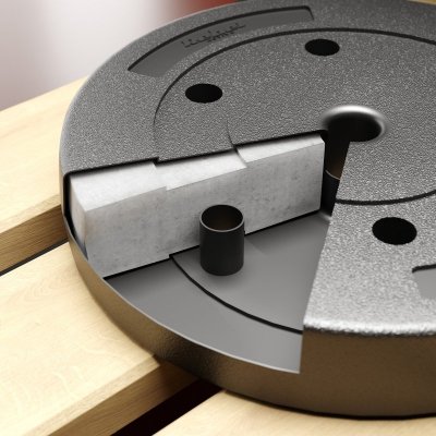 Obciążenie bitumiczne zestaw 4x1.25kg, otwór 31mm, REBEL ACTIVE