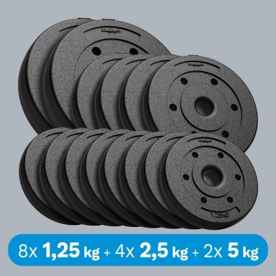 Obciążenie bitumiczne zestaw 30kg ( 8x1.25kg + 4x2.5kg + 2x5kg ), otwór 31mm,  REBEL ACTIVE