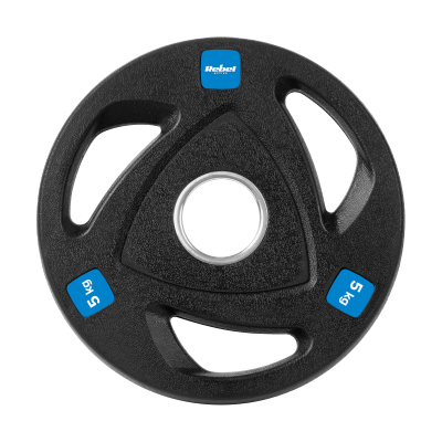 Obciążenie żeliwne olimpijskie gumowane zestaw 4x5kg, otwór 51mm , REBEL ACTIVE