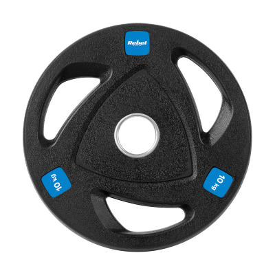 Obciążenie żeliwne olimpijskie gumowane zestaw 2x10kg, otwór 51mm , REBEL ACTIVE