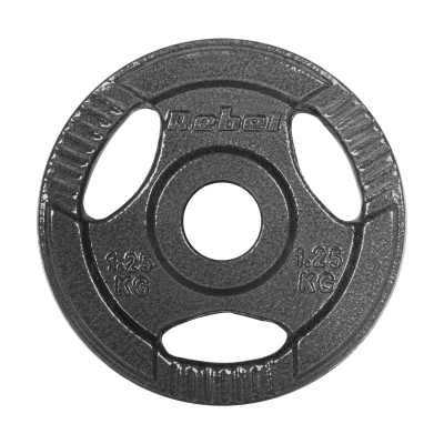 Obciążenie żeliwne zestaw 4x1.25kg, otwór 31mm, talerz z uchwytami, REBEL ACTIVE