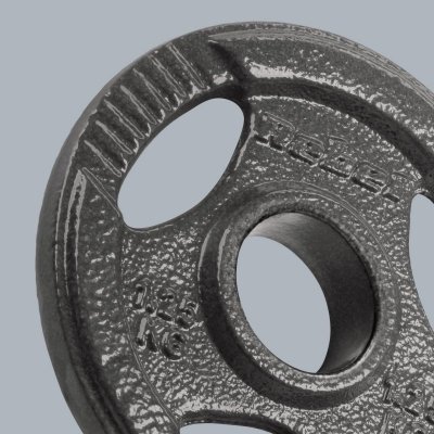 Obciążenie żeliwne olimpijskie zestaw 4x1.25kg, otwór 51mm, talerz z uchwytami, REBEL ACTIVE