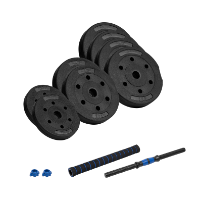 Hantel bitumiczny regulowany z łącznikiem 1x20kg, REBEL ACTIVE