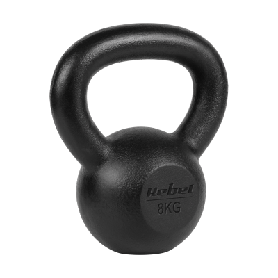 Kettlebell żeliwny 8kg, REBEL ACTIVE