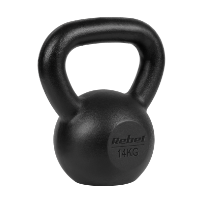 Kettlebell żeliwny 14kg, REBEL ACTIVE