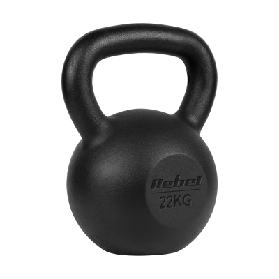 Kettlebell żeliwny 22kg, REBEL ACTIVE