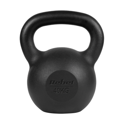 Kettlebell żeliwny 40kg, REBEL ACTIVE