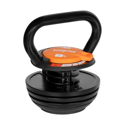Kettlebell żeliwny automatyczny regulowany 9kg, REBEL ACTIVE