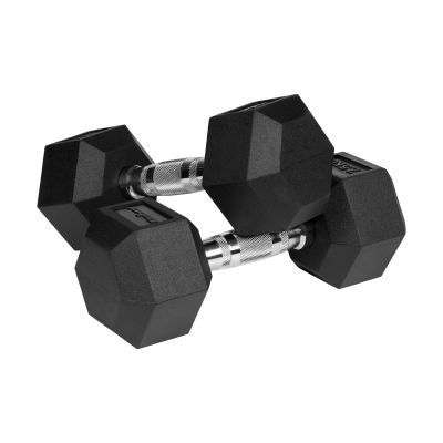 Hantle żeliwne gumowane HEX 2x7.5 kg REBEL ACTIVE