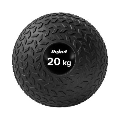 Mała piłka lekarska do ćwiczeń rehabilitacyjna Slam Ball 23cm 20kg, REBEL ACTIVE