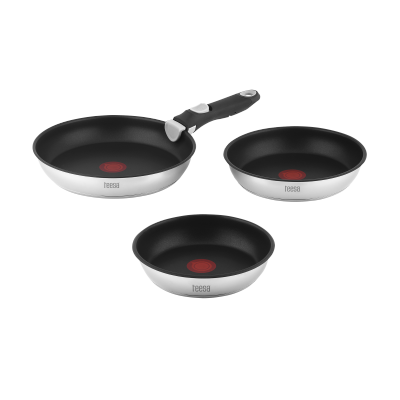 Zestaw patelni z odłączaną rączką 22cm , 24cm 28 cm TEESA FRYING PANS SINGLE HAND