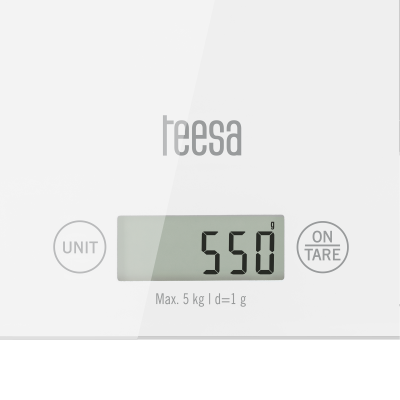 Waga kuchenna szklana biała