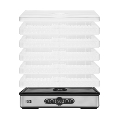 Suszarka do grzybów , warzyw , owoców , 400W , 5 sit, wyświetlacz, termoobieg, TEESA