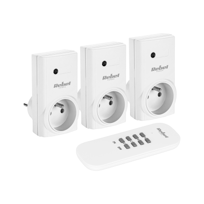 Gniazdo sieciowe Rebel  sterowane pilotem (1+3)