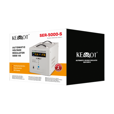 Automatyczny stabilizator napięcia  KEMOT SER-5000-S , precyzja 8%