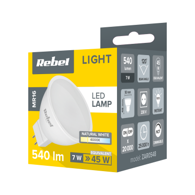 Lampa Led  Rebel 7W, MR16 4000K, 230V
