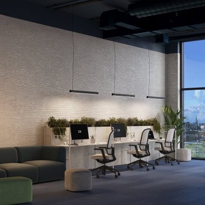 Lampa wisząca PINNE 67 czarna 3000K