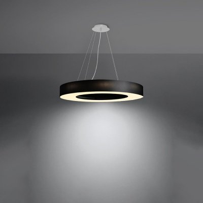 Żyrandol SATURNO SLIM 70 czarny
