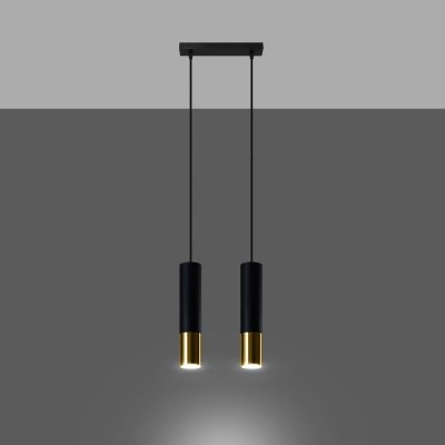Lampa wisząca LOOPEZ 2 czarny/złoty