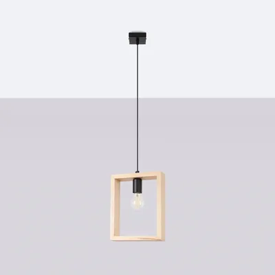 Lampa wisząca ARIES naturalne drewno