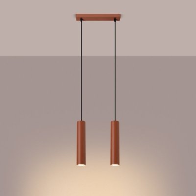 Lampa wisząca LAGOS 2 ochra czerwona