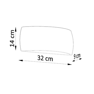 Kinkiet ceramiczny PONTIUS szary