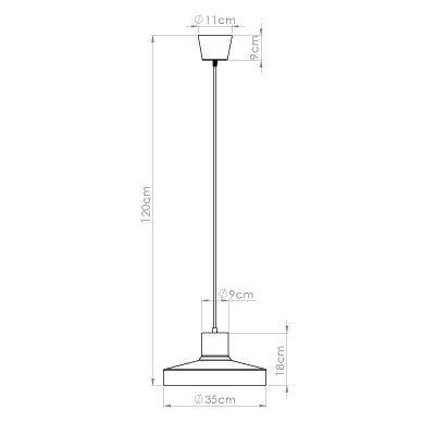 Lampa wisząca BILO ochra czerwona