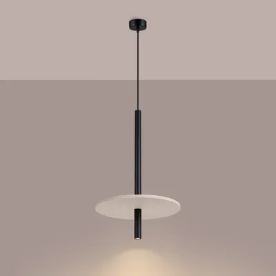 Lampa wisząca FELTRO 1 czarna/beżowa