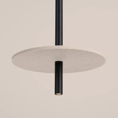 Lampa wisząca FELTRO 1 czarna/beżowa
