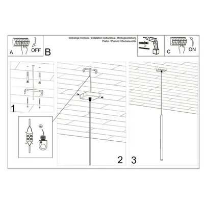 Lampa wisząca PASTELO 1 czerwona